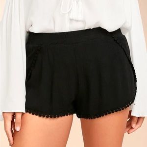 Lulu’s Breeze By Embroidered Shorts Black